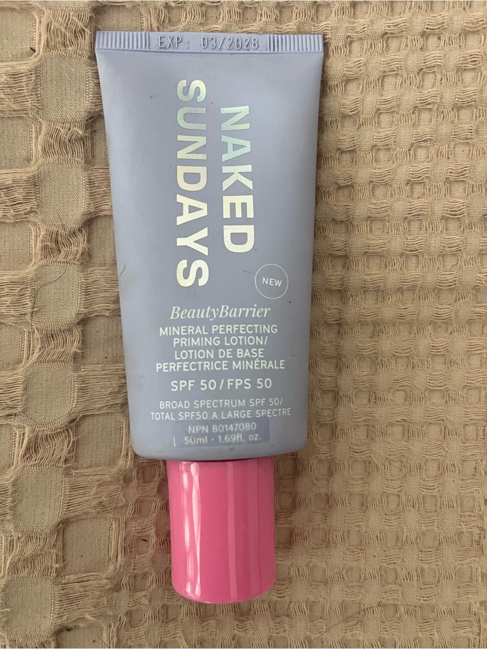 Naked Sundays BeautyBarrier Mineral Perfecting Priming Lotion SPF 50 - Gray/Pink